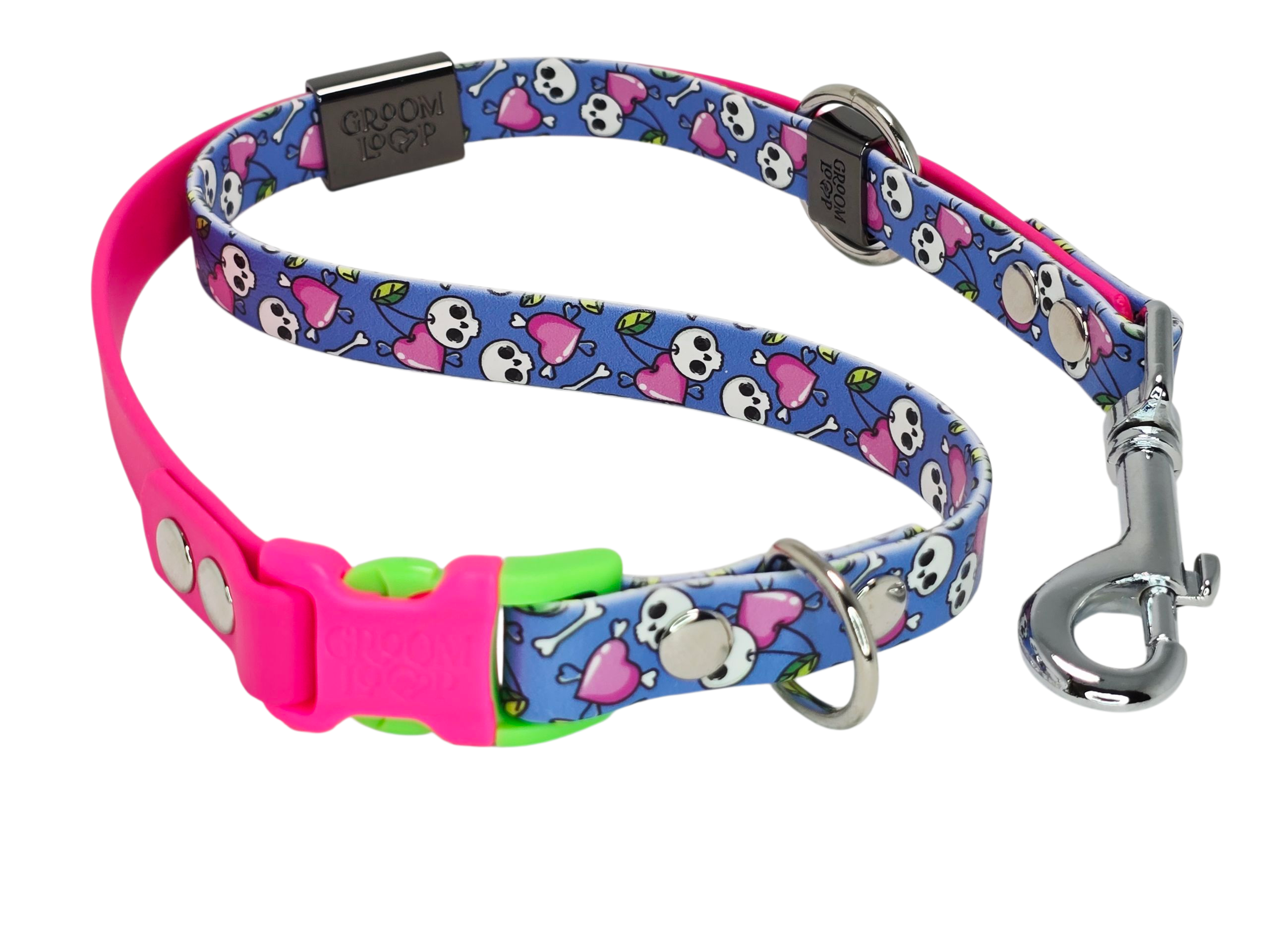 Cherry Skulls BioThane® Grooming Loop