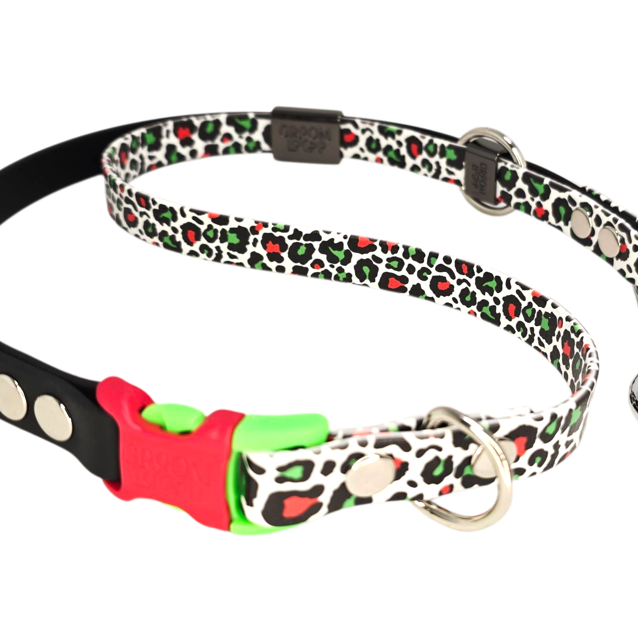 Holiday Leopard BioThane® Grooming Loop