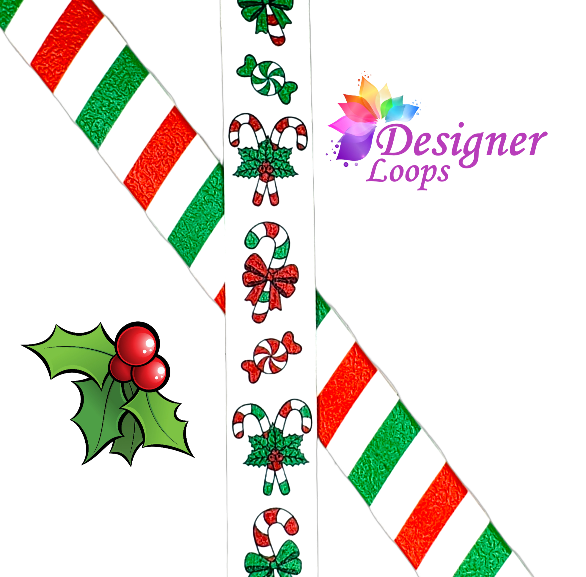 Candy Cane BioThane® Grooming Loop