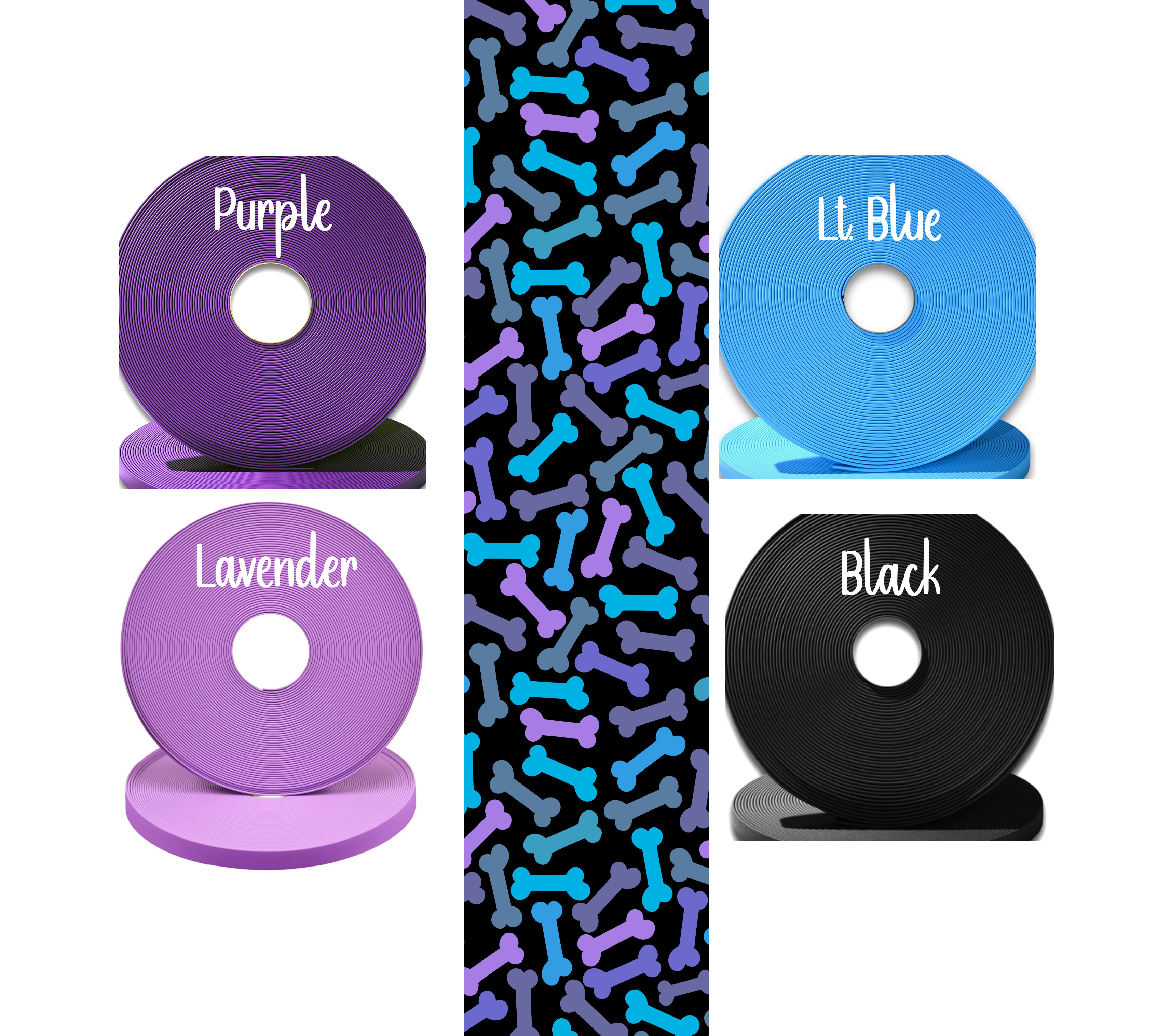 Colorful Bones BioThane® Grooming Loop