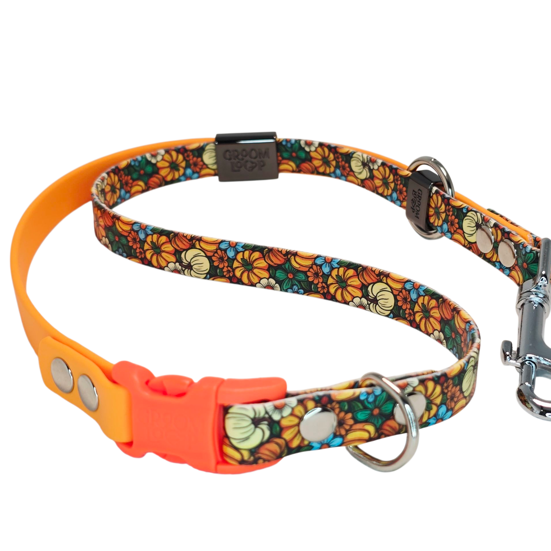 Fall Pumpkins BioThane® Grooming Loop