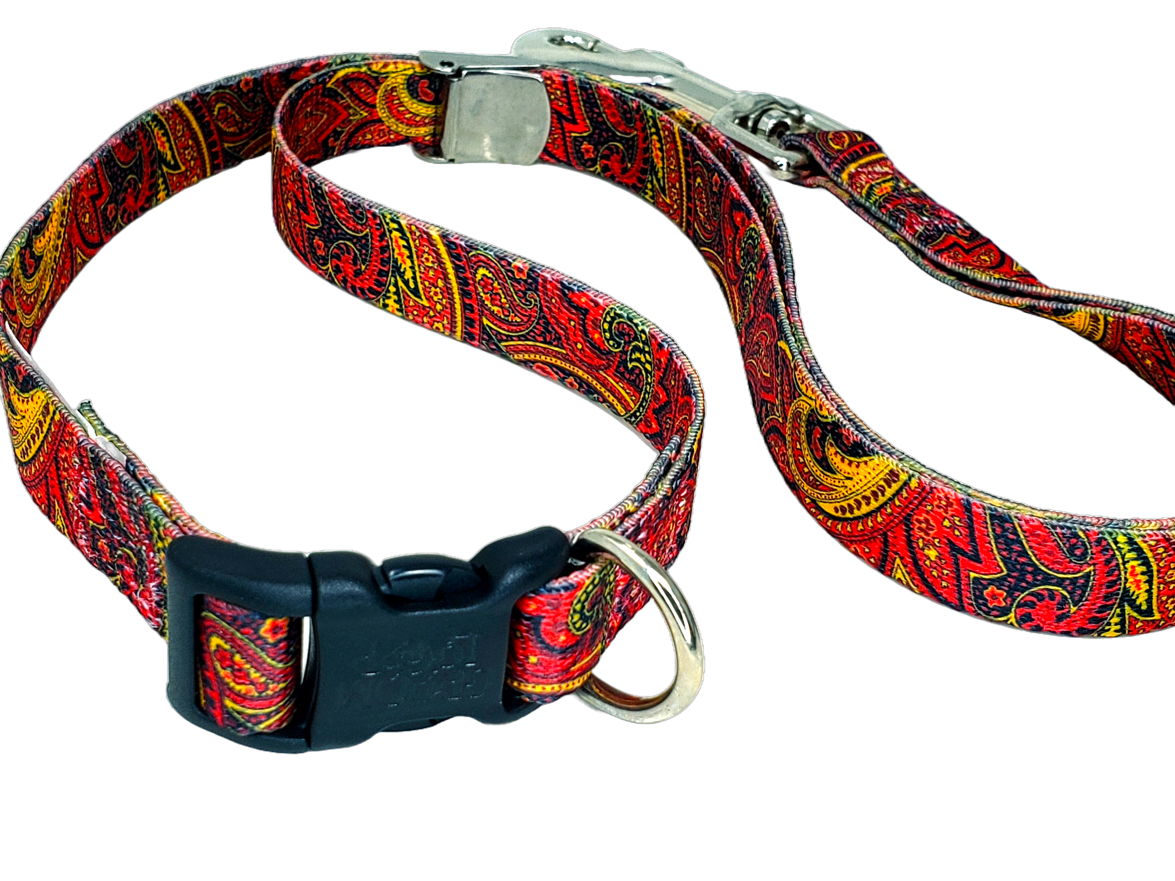 Fire Paisley Grooming Loop (With Buckle)