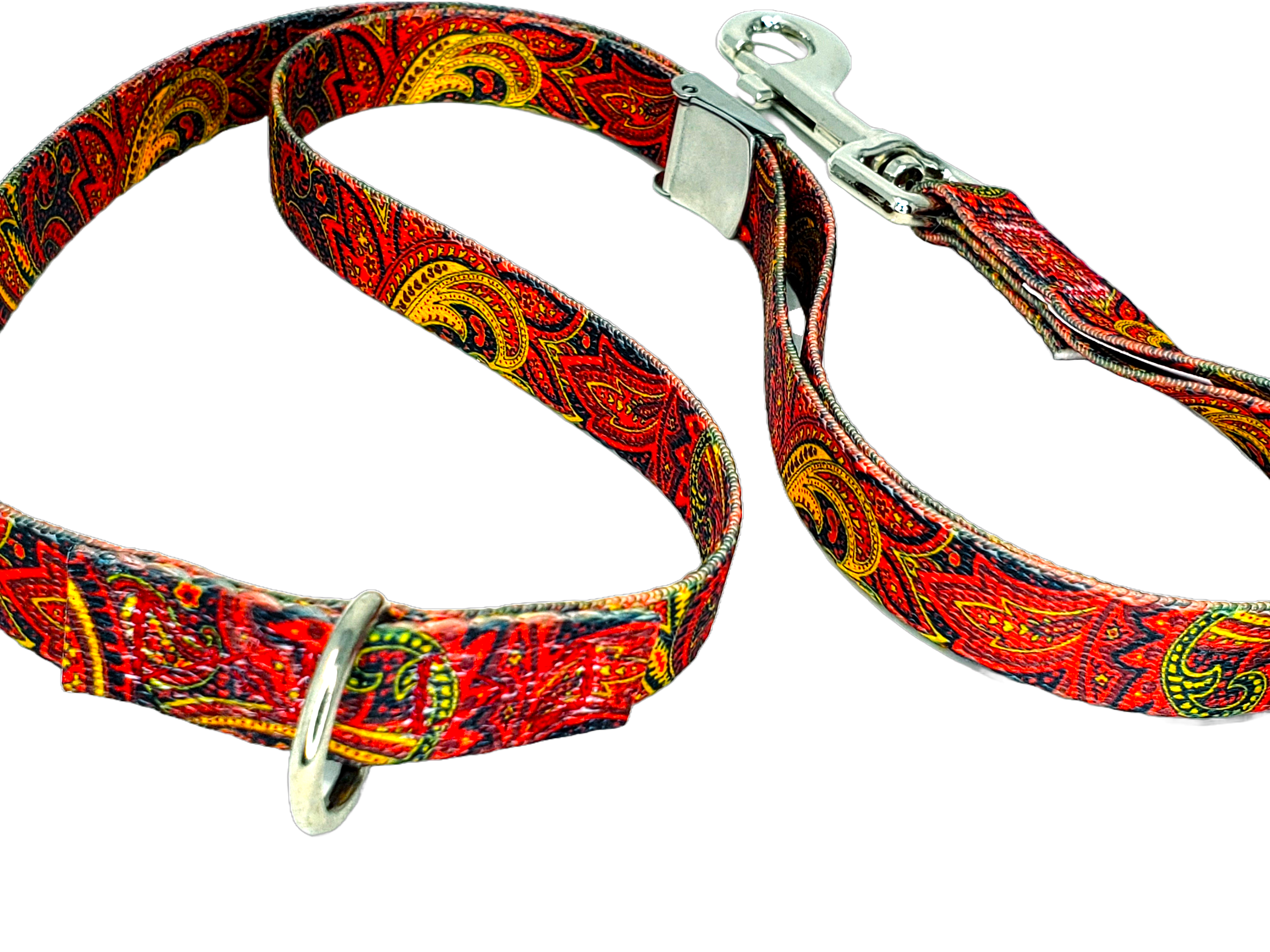 Fire Paisley Grooming Loop (No Buckle)