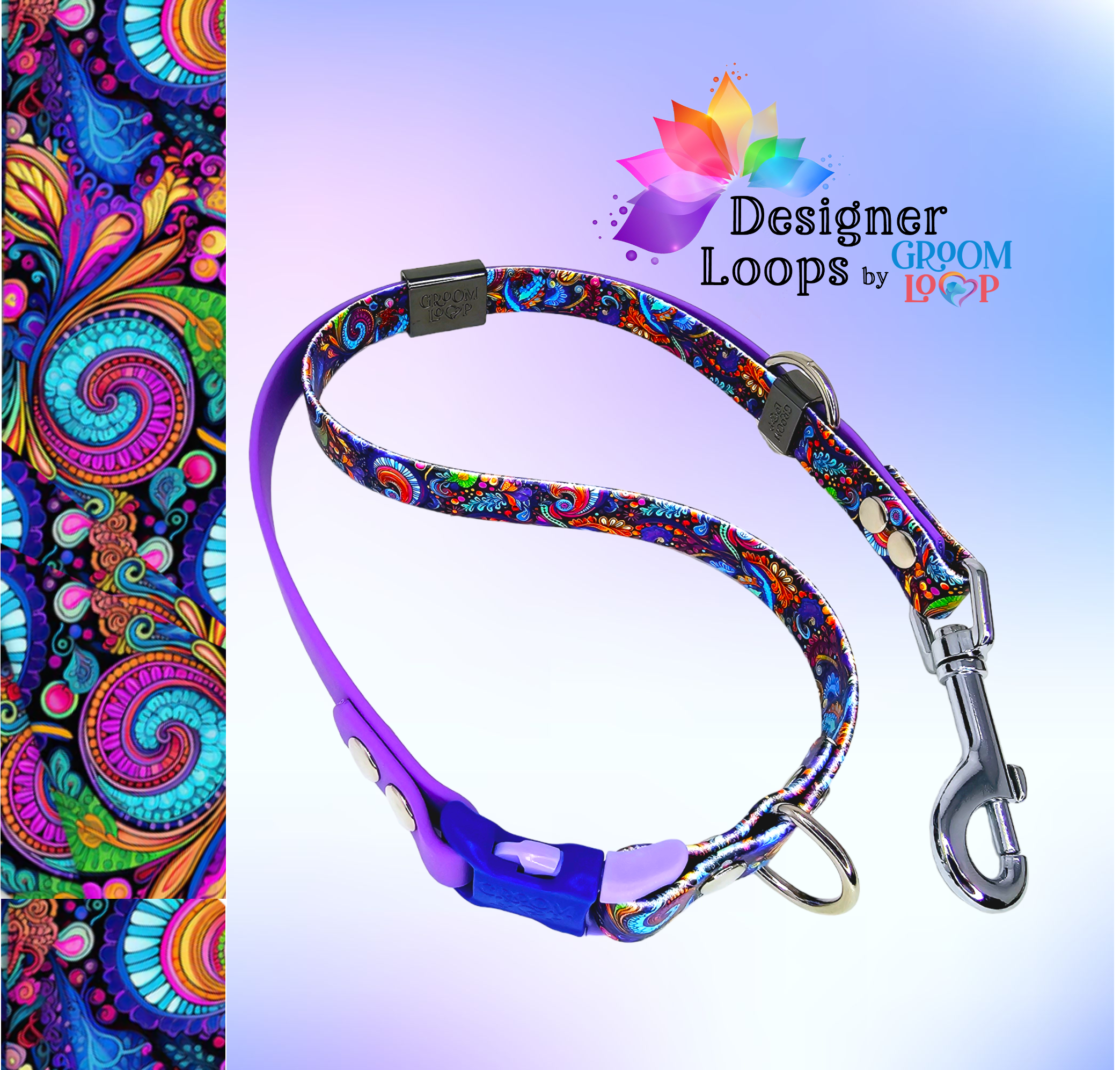 Folklore Paisley BioThane® Grooming Loop