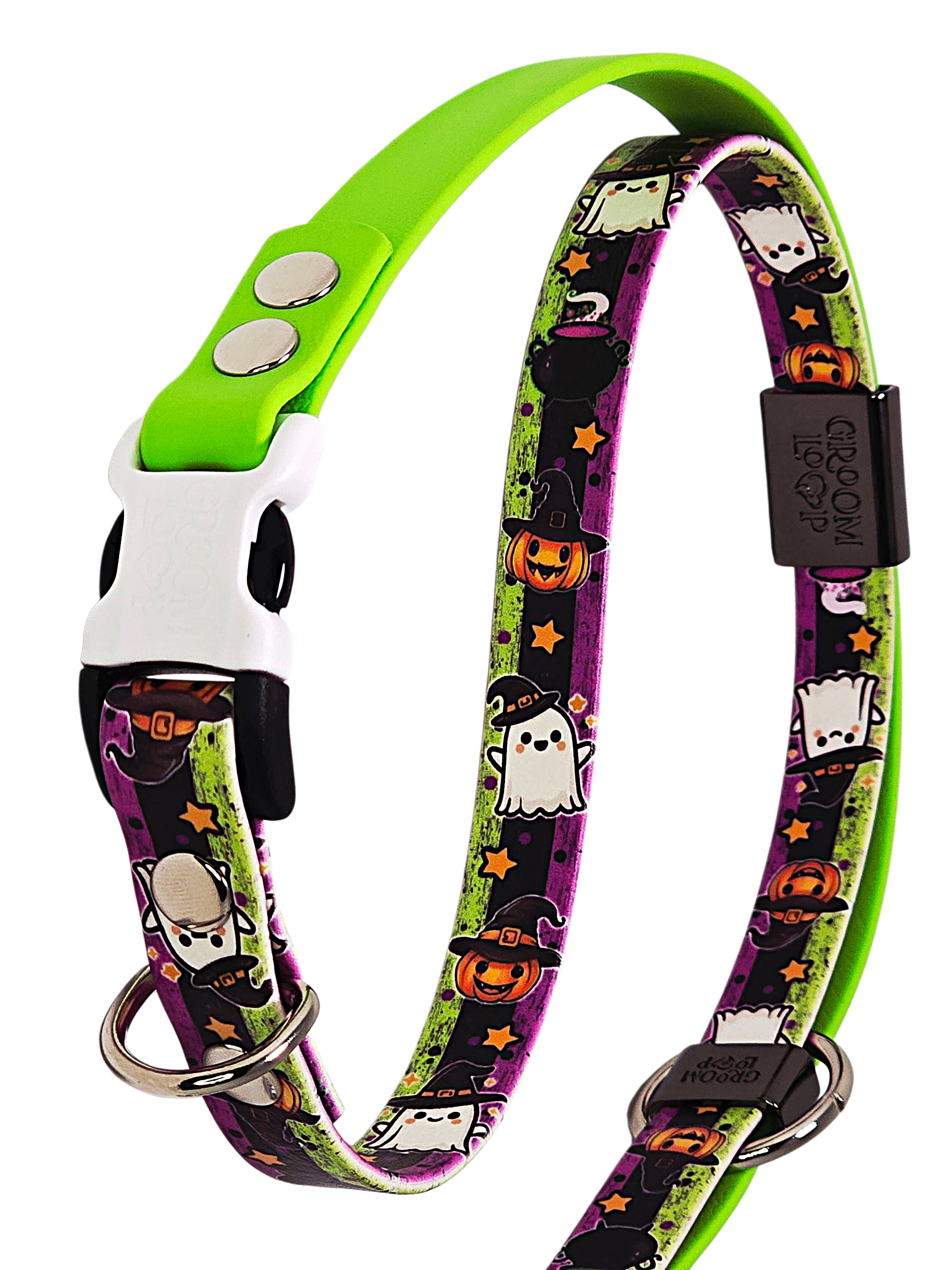 Ghosts & Pumpkins BioThane® Grooming Loop