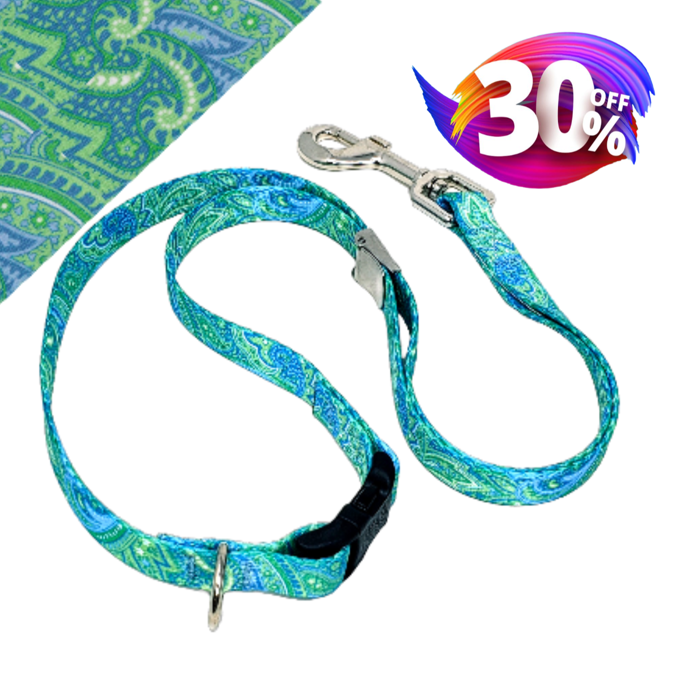 Green Paisley Grooming Loop