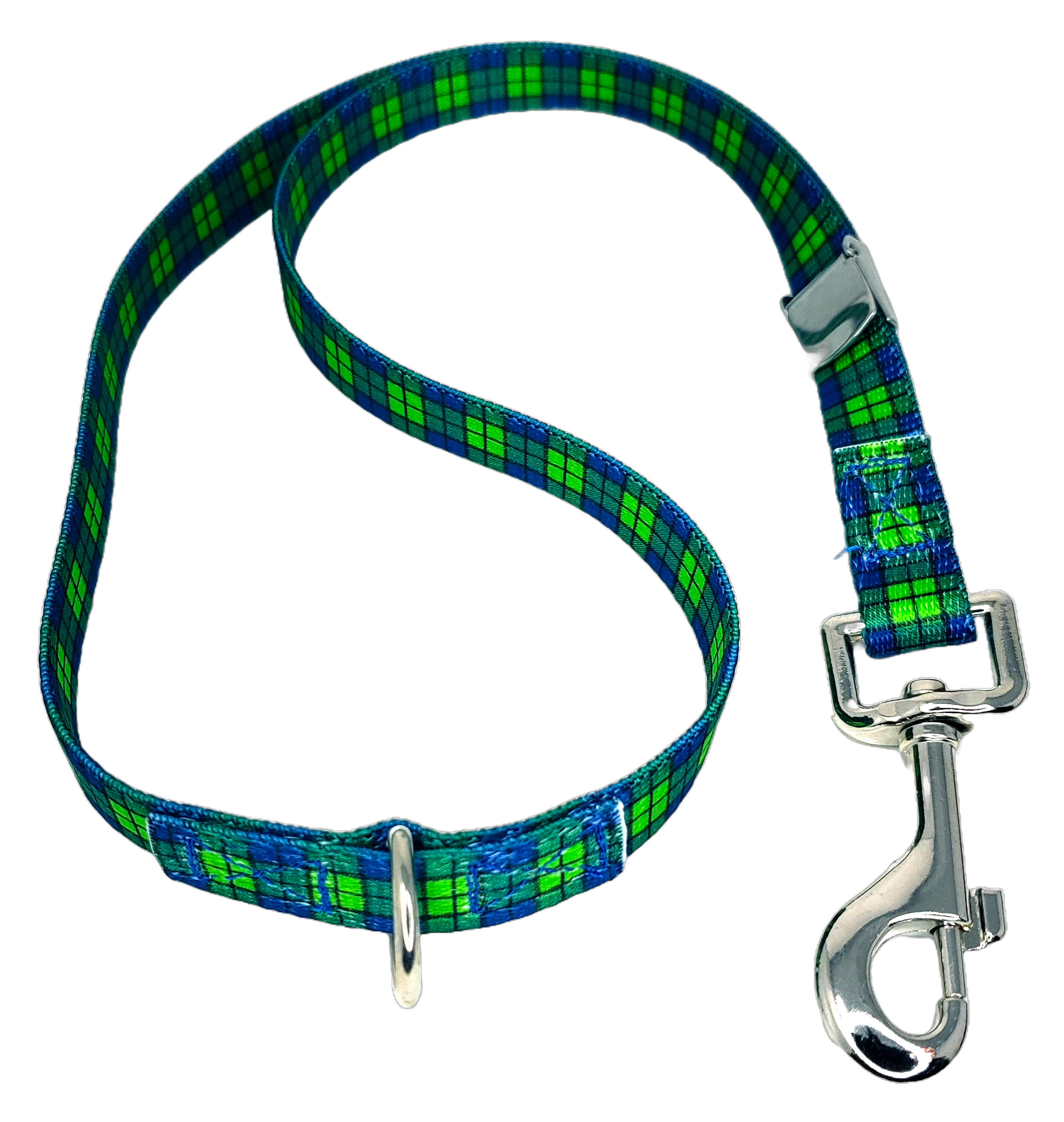 Blue Green Plaid Grooming Loop