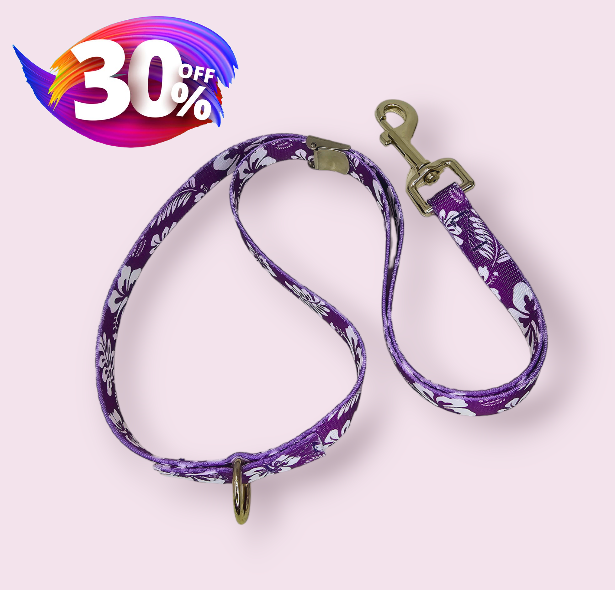 Purple Hawaiian Grooming Loops (No Buckle)