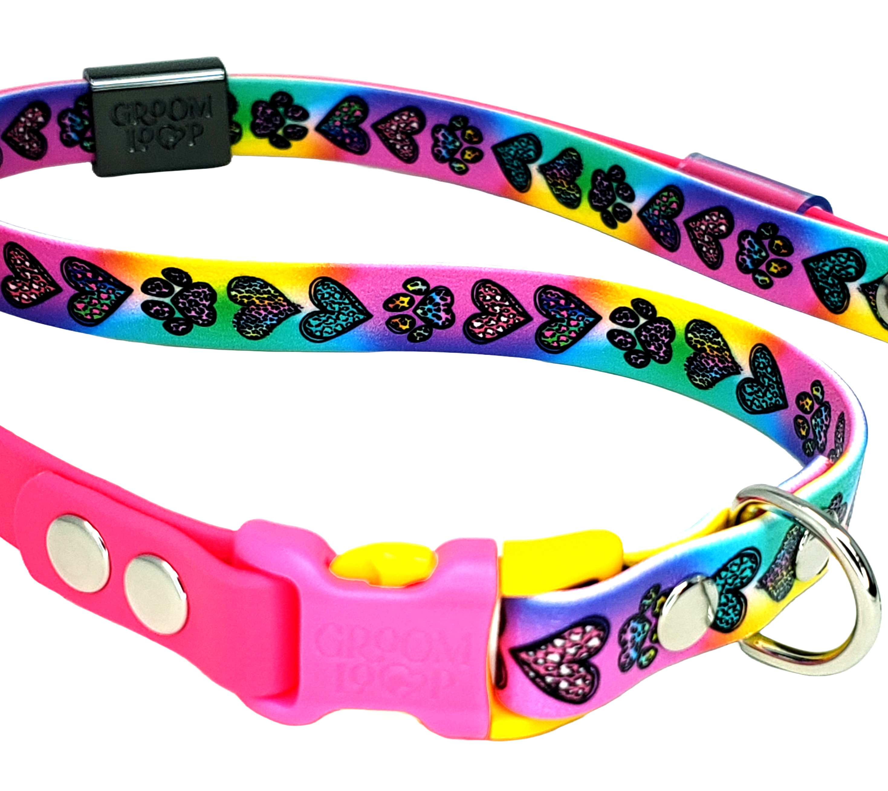 Rainbow Valentine BioThane® Grooming Loop