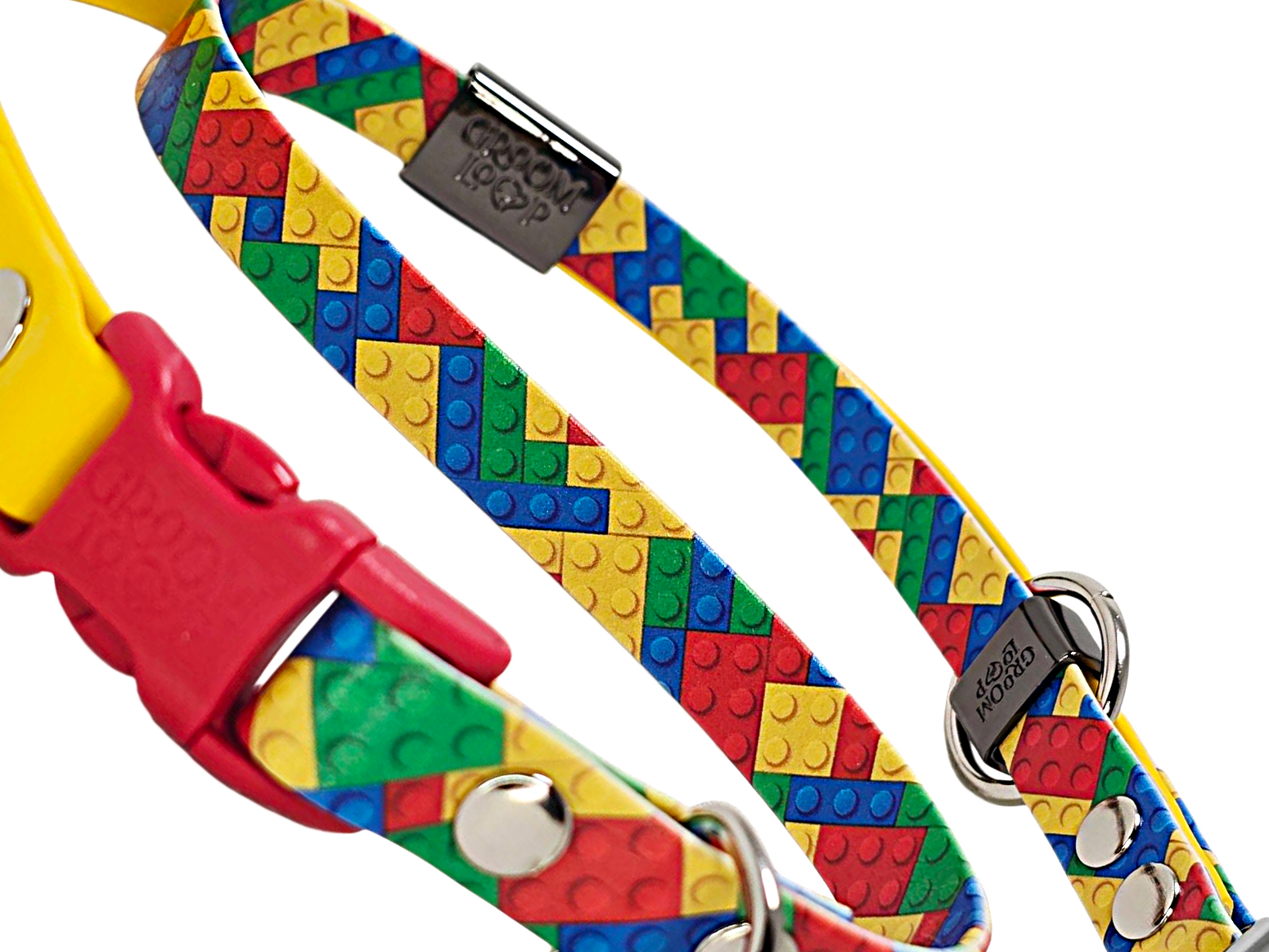 Colorful Blocks BioThane® Grooming Loop