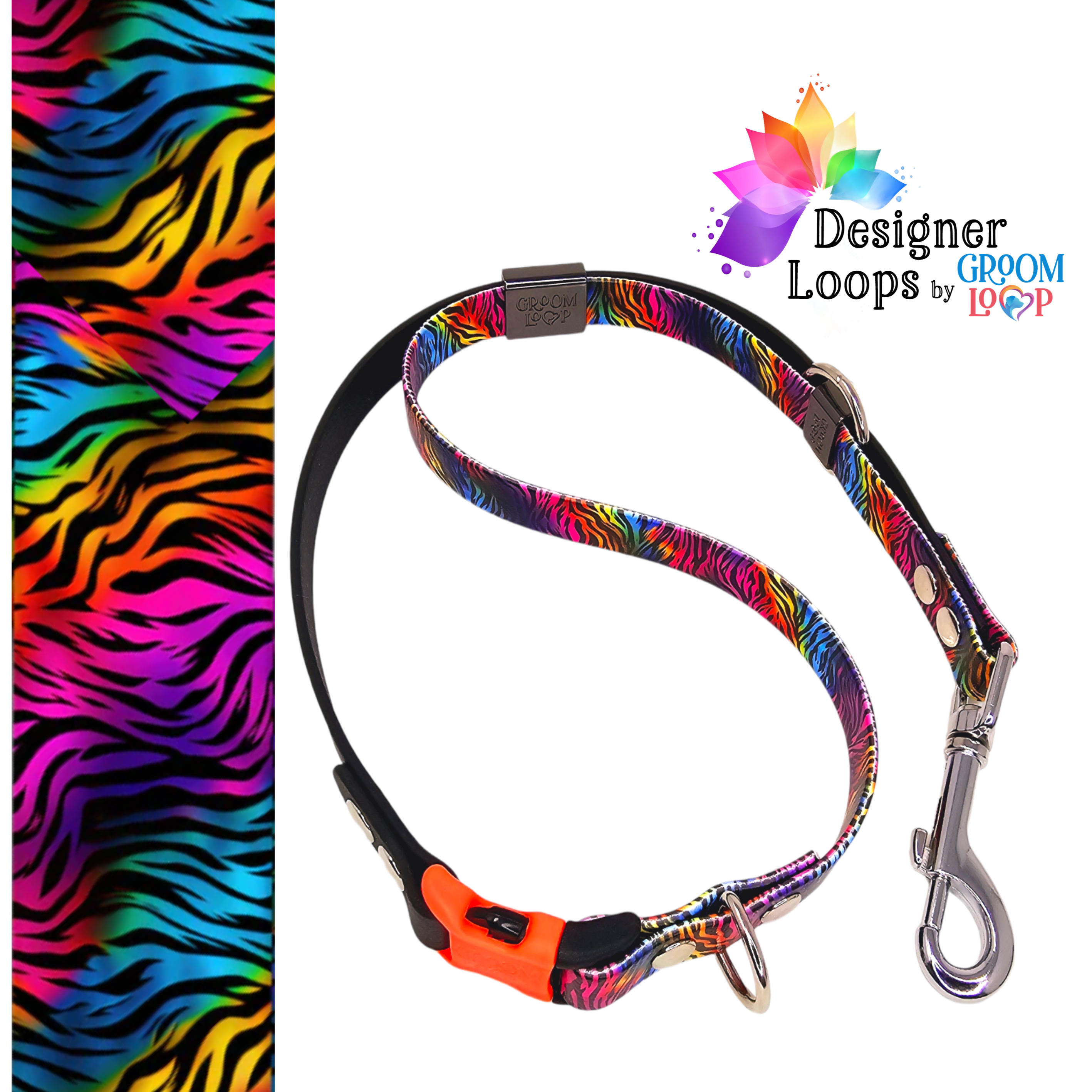 Neon Tiger BioThane® Grooming Loop