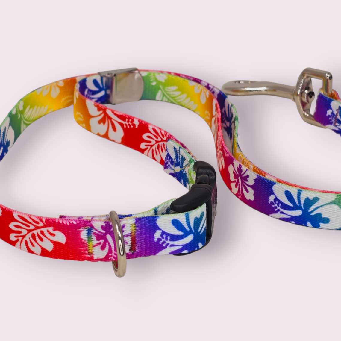 Rainbow Hawaiian Grooming Loop, Polyester (With Buckle)