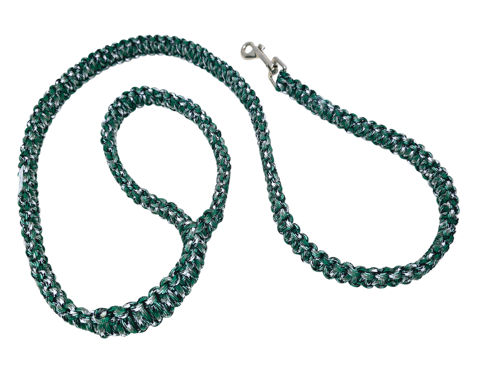 5' Paracord Leash, Green & Gray