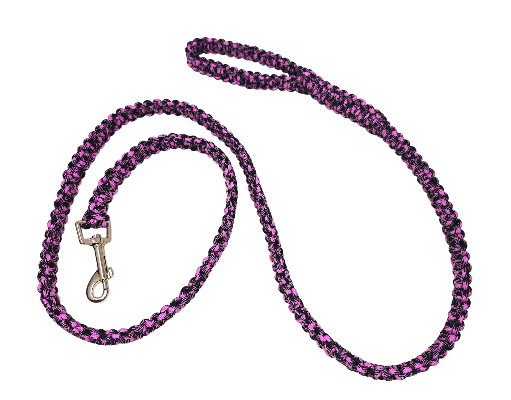 5' Paracord Leash, Pinkish Purple & Black