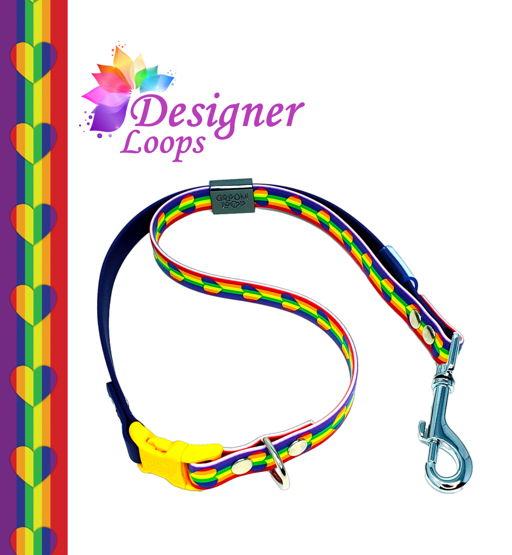 Gay Pride BioThane® 5/8" Grooming Loop