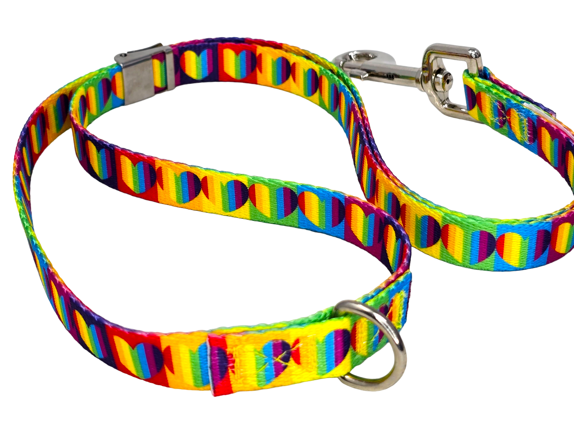 Rainbow Hearts Grooming Loops (No Buckle)