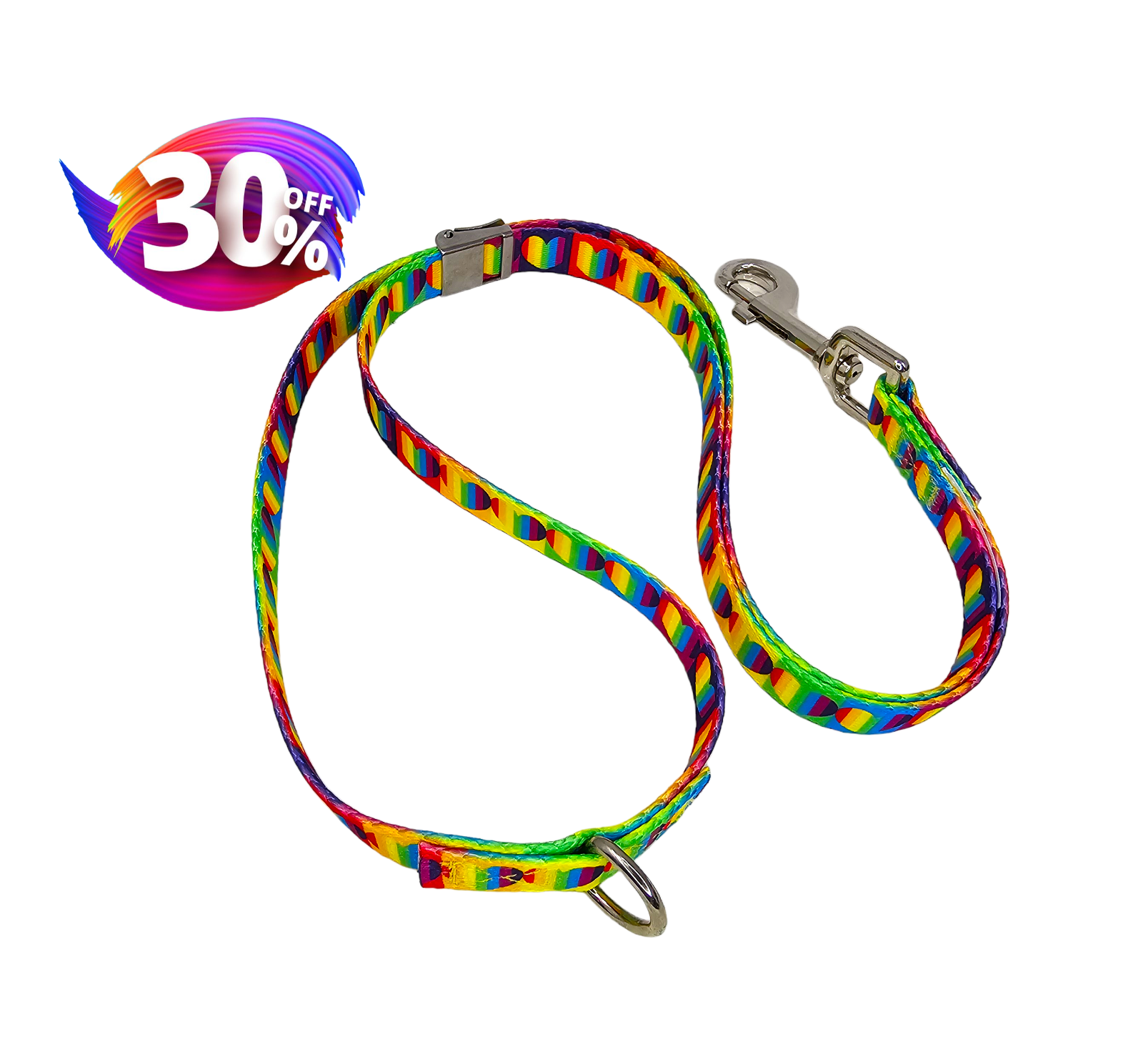 Rainbow Hearts Grooming Loops (No Buckle)