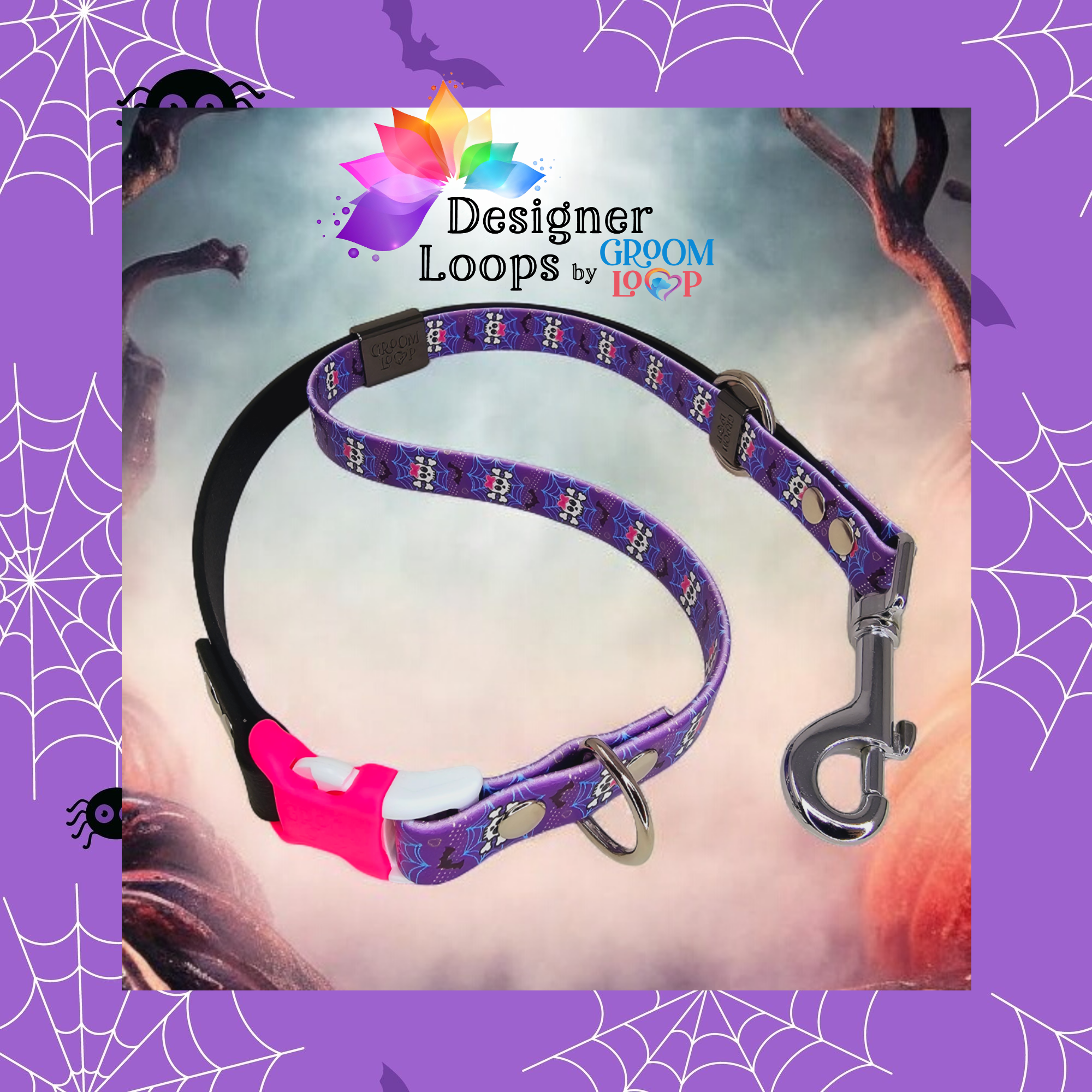 She Skulls  BioThane® Grooming Loop