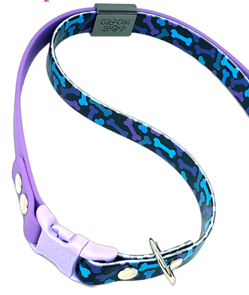 Colorful Bones BioThane® Grooming Loop